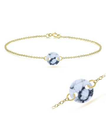 Marble Round Shape Bracelet BRS-235-GP